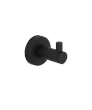 Seima Robe Hook Round Plate Matte Black Ithaca 191931