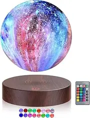 [VGAzer] Levitating Moon Lamp Floating and Spinning in Air Freely with 16 Colors LED Galaxy Moon Lamp Lights,Unique Gift & Decorative Lamp for Kids Lover Friends