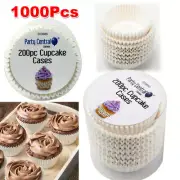 1000Pcs White Cupcake Cases Classic Baking Cupcakes Liner High Quality NEW