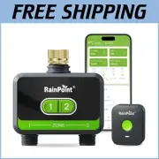 Automatic Garden Water Timer - Smart 2-Zone Control with WiFi & Brass Inlet