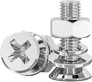 304 Stainless Steel Cross Recessed Countersunk Head Screws Hex Nuts and Plain Washers Combination Screw M3-M6(40mm,M6 (200Sets))