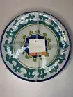 Sunglow Style Set of 4 Indoor/ Outdoor Dinner Plates -Blue Geometric Shapes