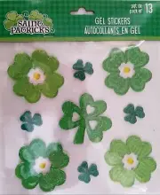 Four Leaf Clover Window Gel Stickers Decorations 13 Stickers