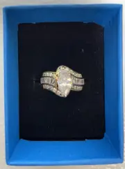 New Bella Luce Cubic Zirconia 18k Yellow Gold over Sterling Ring Size 9.5 Boxed