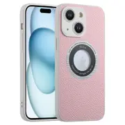 For Iphone 15 Litchi Texture Magsafe Tpu Full Coverage Shockproof Phone Case
