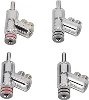 4pcs BA1403R Banana Plug,Locking Rhodium Plated Speaker Banana Connectors,Double Screw Lock,Good and Wear,for Speaker,Wire AV Receiver,Amplifiers