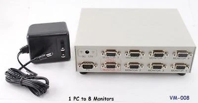 8Way HD15 VGA Monitor Video Splitter/ Multiplier VM-008