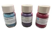 Martha Stewart LUSTER GLASS MICROBEADS ~ TOURMALINE, AMETHYST&BLUE TOP 3.2 OZ EA