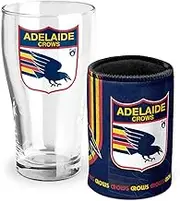 Adelaide Crows AFL Heritage Pint Glass and Can Cooler