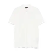 [Tom Ford] Tom Ford Piqué-weave Polo Shirt 46 IT WHITE