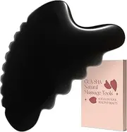Gua Sha Facial Tools, Natural Bian Stone Gua Sha Stone with Comb, Body Gua Sha Scraping Massage Tool, Face Stone Large GuaSha Tool for Traditional Acupuncture Therapy