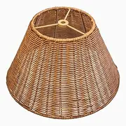Small lamp Shades Woven Boho Wicker lampshades, DIY Natural Rattan Hand Crafted Lamp Cover,Empire Lampshade for Table Desk Lamp, Floor Lamp, Bedside Lamp