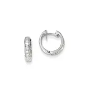 14k White Gold AA Real Diamond Earrings
