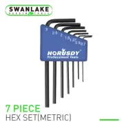 7 Piece Hex Key Allen Wrench Set Mini Metric MM Short Long Arm CrV Steel