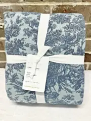 Pottery Barn SORREL TOILE JACQUARD Duvet Cover King/Cal King Steel Blue NEW