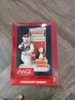 Coca Cola Pearlescent Figurine with Buddies, Bear and Penguin Enjoying a Coke.