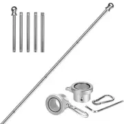 6 FT Stainless Steel Flag Pole Thicker, Tangle Free Flag Poles for 3x5 Flags,...