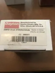 Dayton 2Mdv1 Motor Run Capacitor,2 Mfd 370vac