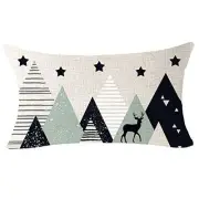 Modern Simple Geometric Small Mountain Deer Star Lumbar Cotton Linen