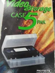 Proguard VHS Tape Storage Cases 5 Pack Clear Plastic Clam Shell STRONG NEW BOX