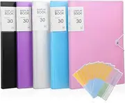 SEWACC Large Capacity Presentation Binder Insert Sleeves 30 Pages Binder Folder with Stickers for Documents