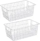 Wire Storage Basket Freezer Organizer Bin with Handles, Metal Baskets Storage-2