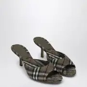 [Burberry] Mews Mule With Check Pattern 36,5 IT Brown