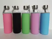 Water Bottle 18 oz Go Green Glass Water Bottles for Hot and Cold Beverages