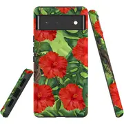 For Google Pixel 6 Case, Shielding Back Cover,Plant Garden