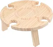 EPIGEIST 1Pc Portable Round Folding Table for Snacks and Wine for Indoor and Outdoor Use Picnic Accessory Lightweight and Design