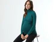 Dorothy Perkins Maternity Viscose Roll Neck forest Top UK 6/EU 34 RRP: £15.99