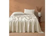 Natural Home Vintage Washed Hemp Linen Sheet Set Oatmeal (Queen,King,Super King)