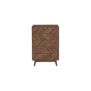 Nolan Chest of 5 Drawers - Walnut