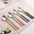 8Pcs Cutlery Set Spoons Chopsticks Tableware Set Spoon Chopsticks Dinnerware Set