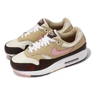 Nike 休閒鞋 Wmns Air Max 1 87 女鞋 情人節 巧克力色 米白 氣墊 復古 FZ4346-200