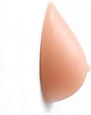 AGUTALITHIC 1 Piece Teardrop Shape Self-Adhesive Silicone Breast Forms Mastectomy Prosthesis Crossdress Transvestite Concave Bra Padding Enhancer Inserts & Invisible (D Cup (500g/piece), Nude)