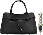 [CEAYEA] Work Tote Purses and Handbags for Women Vegan Leather Belted Top-handle Satchel Shoulder Bags with Long Strap