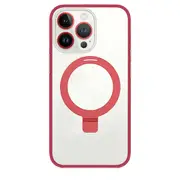 MagSafe Phone Case For iPhone 13 Pro Max Kickstand Ring Shockproof Magnetic Case - Red
