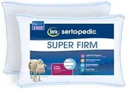 Sertapedic Comfortable Super Firm Bed Pillows, Set of 2 (King)