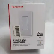 Honeywell In Wall Add On Smart Switch White & Light Almond plates - New
