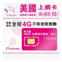 在飛比找樂天市場購物網優惠-超商免運 T-mobile美國上網卡 30天網路電話卡 高速