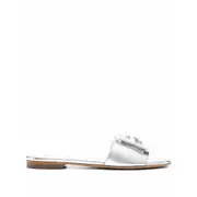 [Fendi] Fendi Baguette Slide Sandals 37 IT SILVER