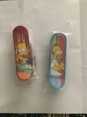 The Simpsons 2x Skateboards Kellogg’s 2003 Homer Bart Promotional Toys New