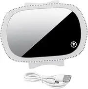 HEALEEP Visor Vanity Mirror with LED Lights Rechargeable Light Up Car Mirror for Effortless Makeup Application Portable and Stylish Design for Go Touch Ups
