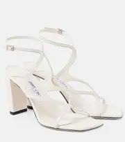 [Jimmy Choo] Jimmy Choo Azie 85 leather sandals AU 7 brown