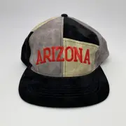 RARE VTG 80S 90S ARIZONA ASU COLORBLOCK MULTICOLOR HAT CAP SNAPBACK LEATHER RARE