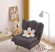 Recliner Lazy Sofa Chair, Modern Soft Reading Chair, Lounge Chair Indoor, Bedroom Living Room Balcony Recliner Rest Chair, Chaise Lounge Chair Indoor, Technology Fabric(Gray)