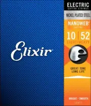1 x SET Elixir 12077 Coated Electric Guitar Strings 10-52 Light-Heavy