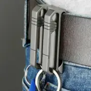 Titanium Alloy Double Clip Belt Waist Buckle Key Ring Holder Outdoor Pendant EDC