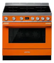 Smeg Portofino 90cm Induction Cooker - Burnt Orange